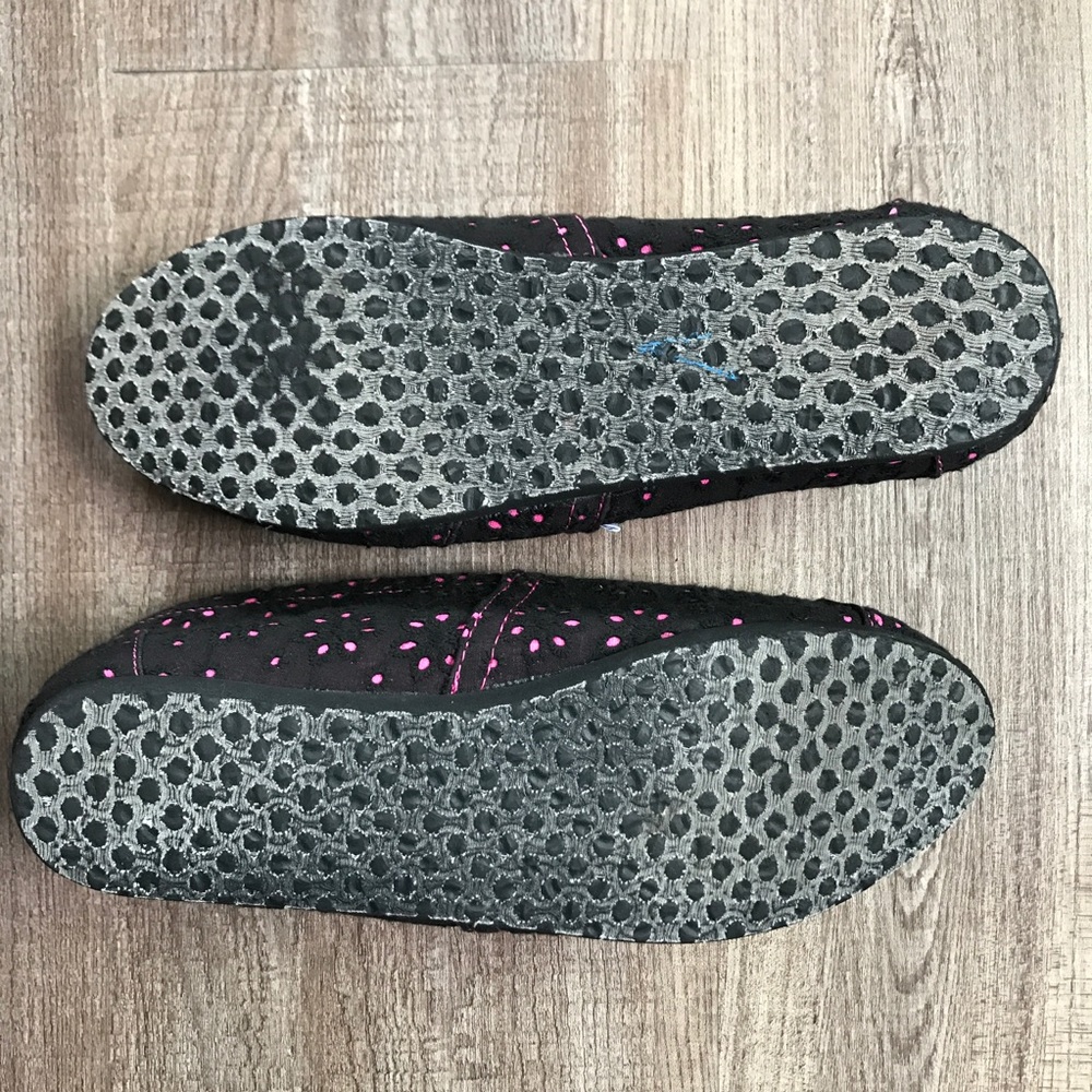 Sold on eBay • TOMS SIZE 10W BLACK PINK FLOWER - Picture 6 of 8